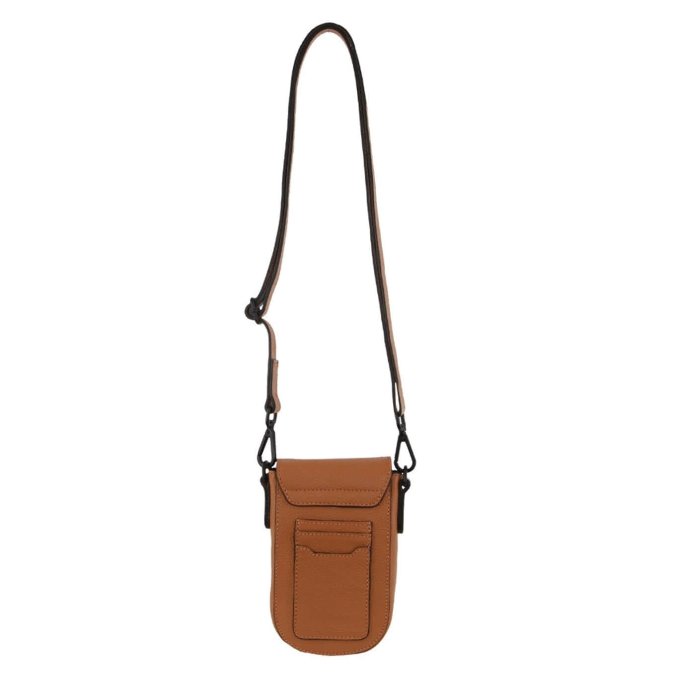 Pierre Cardin Ladies Rustic Leather Phone Bag in Cognac