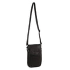 Pierre Cardin Embossed Woven Leather Ladies Wallet Bag in Black
