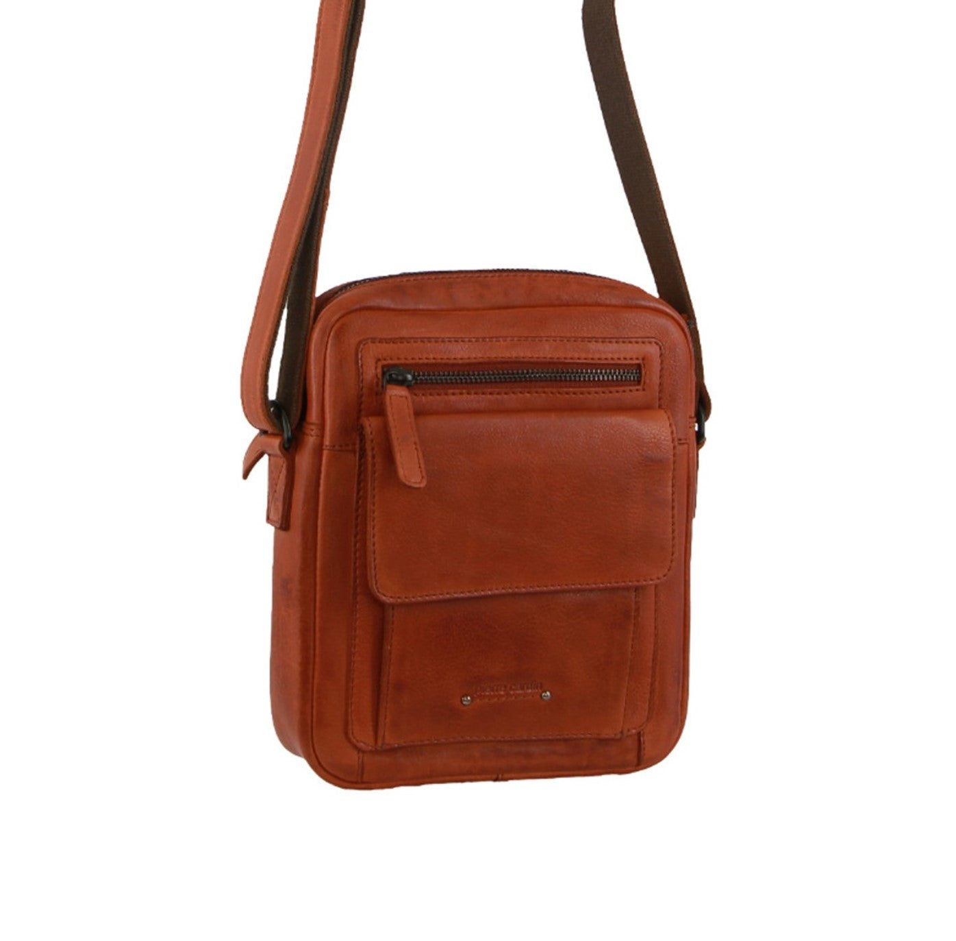Pierre Cardin PC3752 Multi Compartment Cross-Body Bag/Cognac