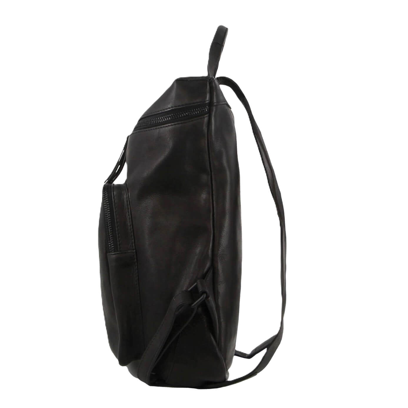 Pierre Cardin Italian Leather Ladies Backpack in Black