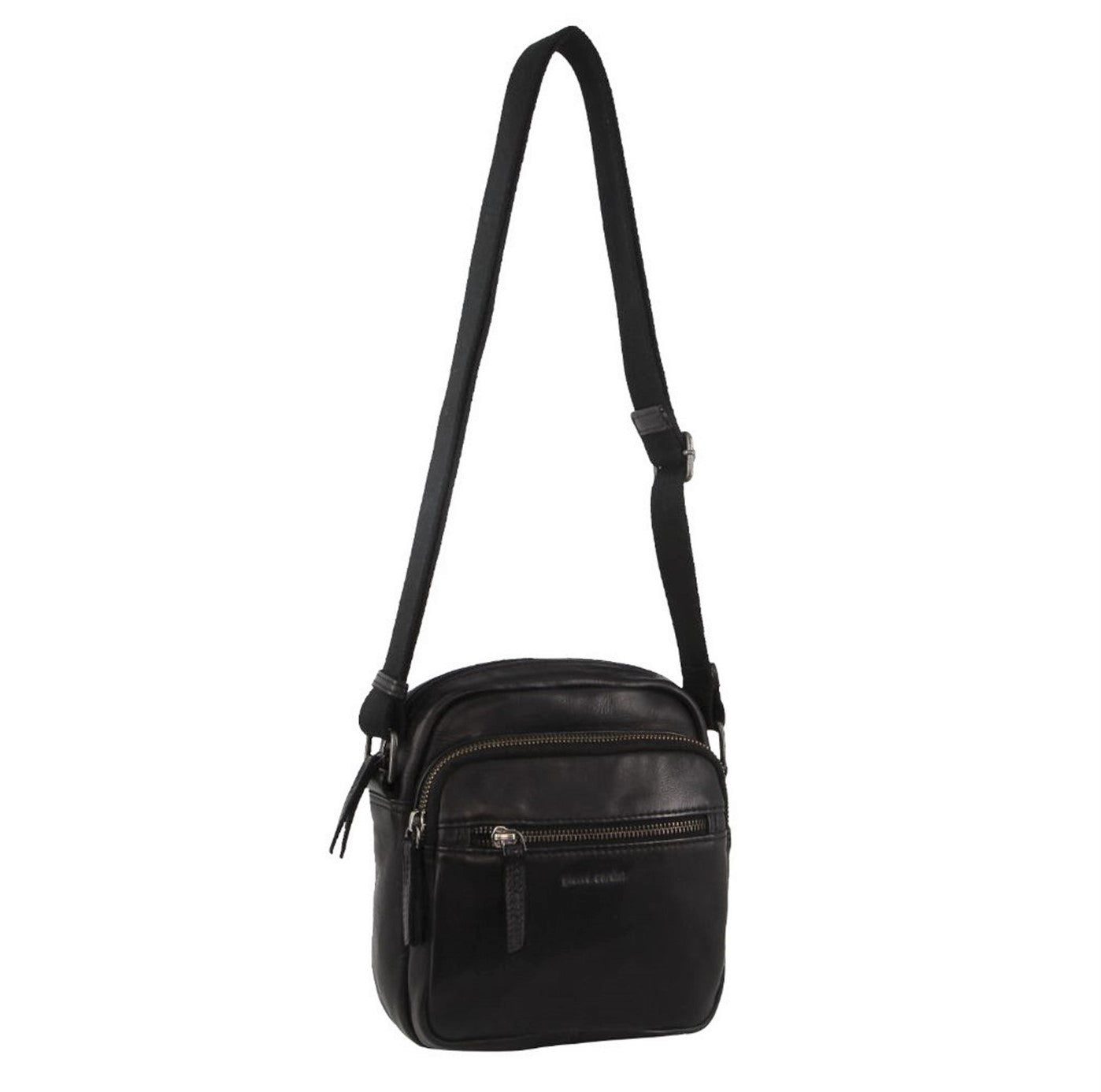 Pierre Cardin PC3764 Mens Italian Leather Cross Body Bag/Black