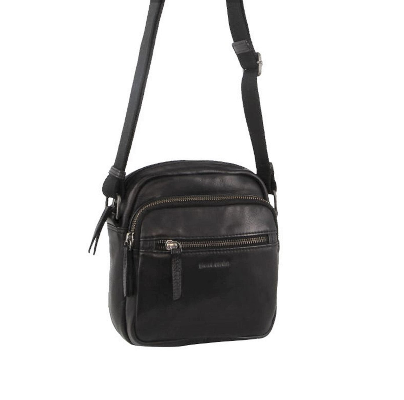 Pierre Cardin PC3764 Mens Italian Leather Cross Body Bag/Black