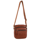 Pierre Cardin PC3764 Mens Italian Leather Cross Body Bag/Cognac