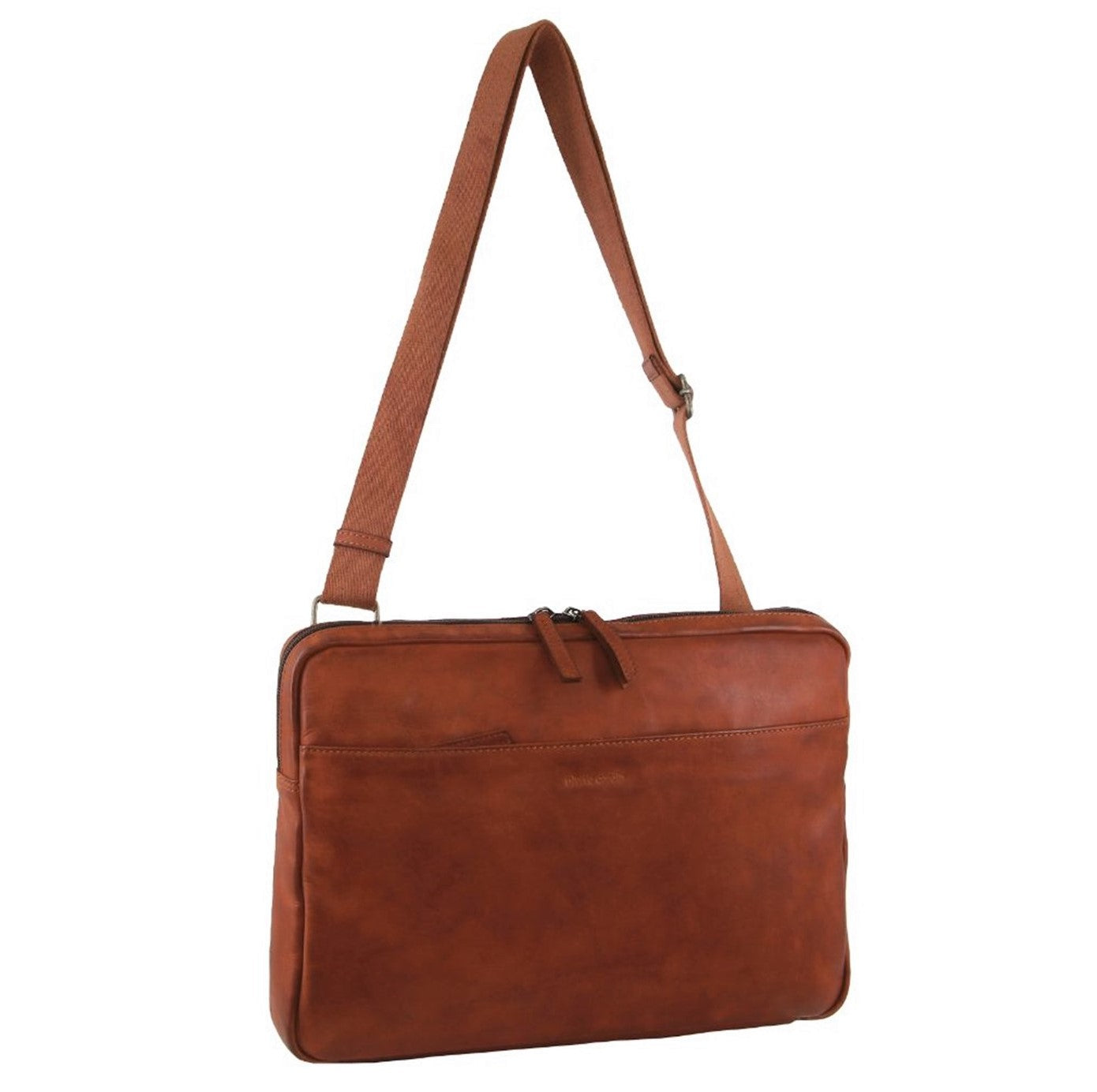 Pierre Cardin PC3765 Mens Italian Leather Business Computer Bag/Cognac