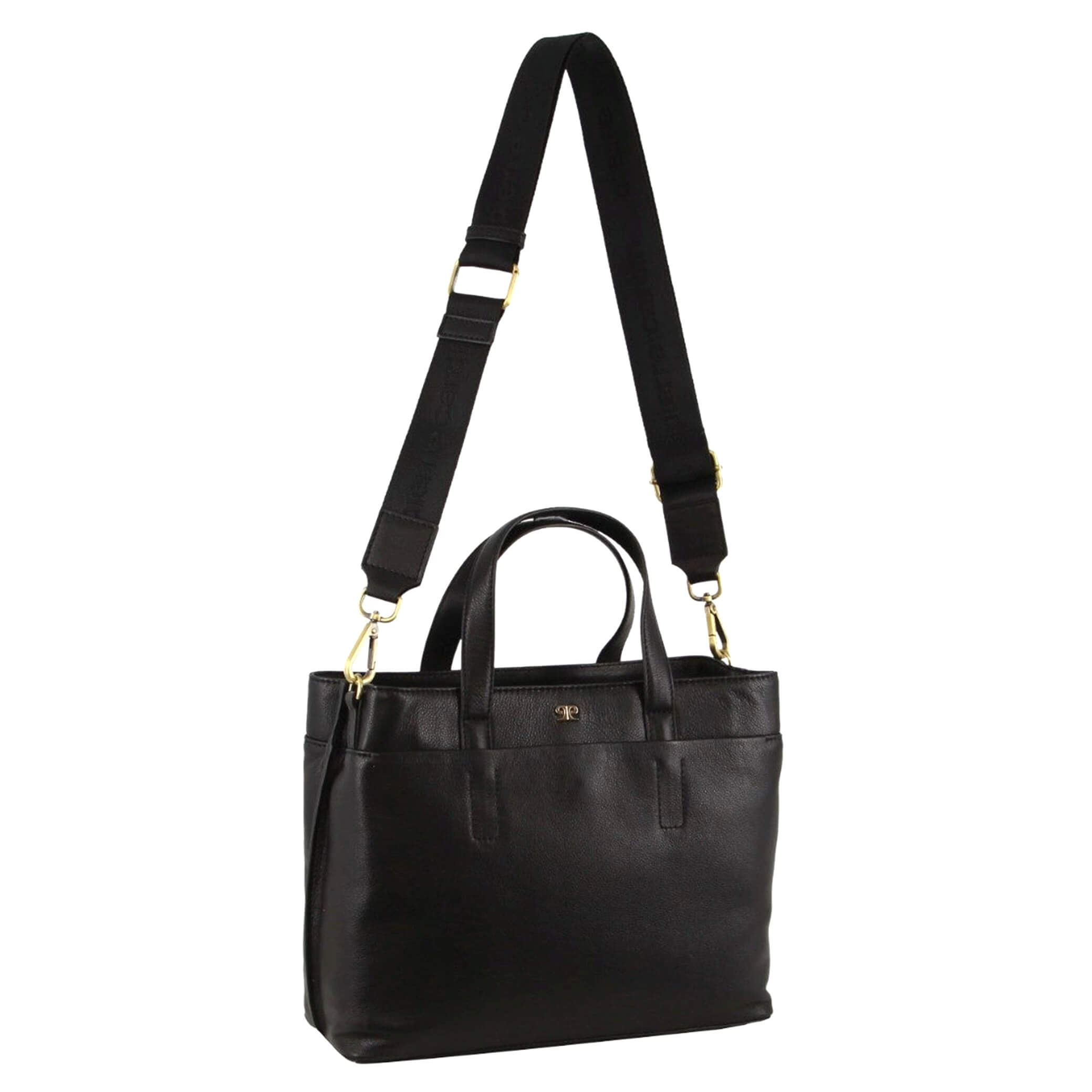 Pierre Cardin Ladies Italian Leather Crossbody Bag in Black