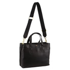Pierre Cardin Ladies Italian Leather Crossbody Bag in Black