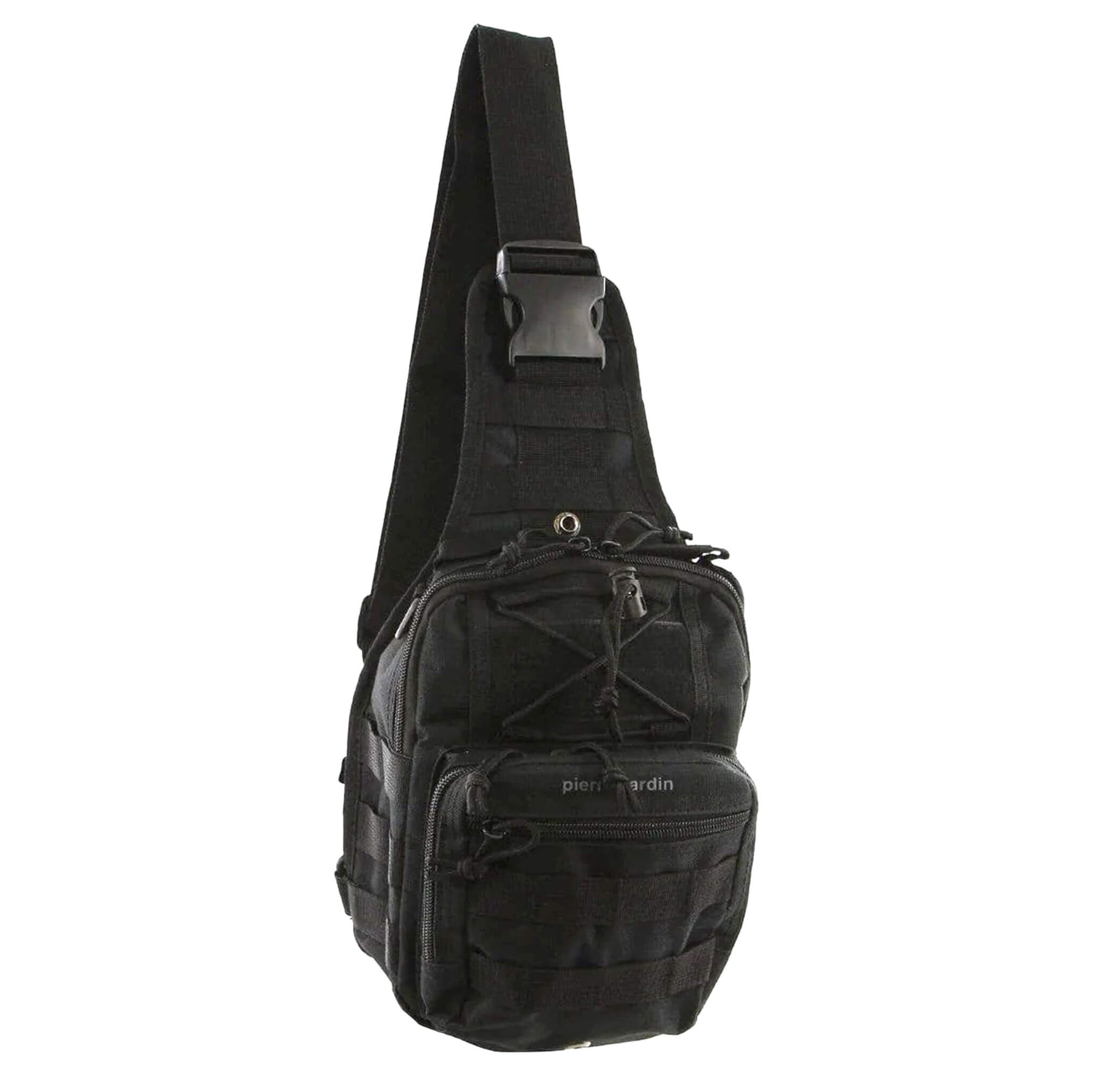 Pierre Cardin Crossbody Sling Bag Tactical Rucksack Bag in Black