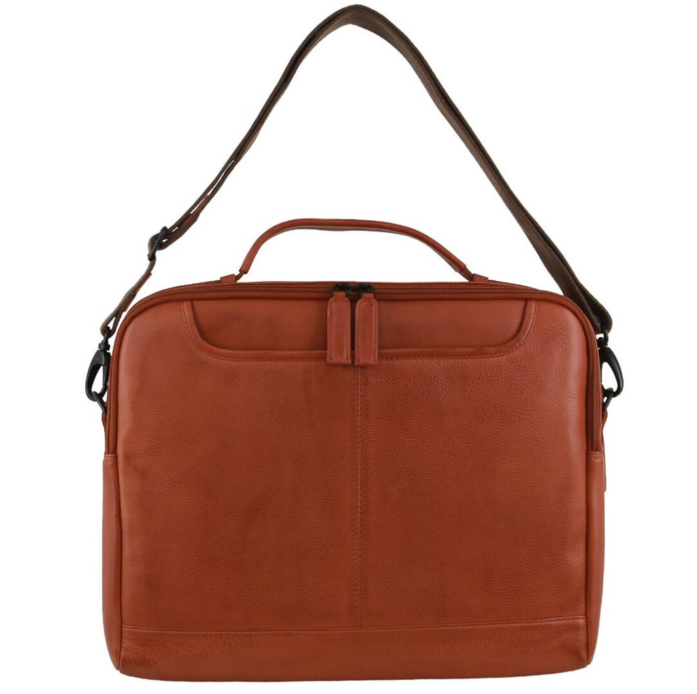 Pierre Cardin PC3876 Mens Italian Leather Computer-Business Bag/Cognac