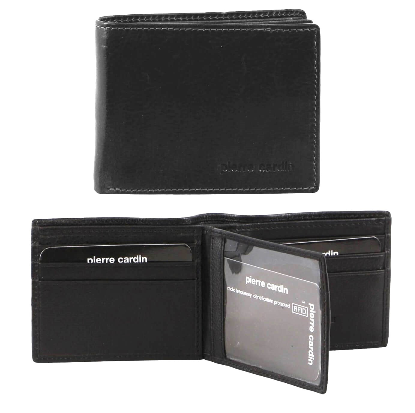 Pierre Cardin PC3901 Italian Leather Mens Bi-fold Wallet/Black