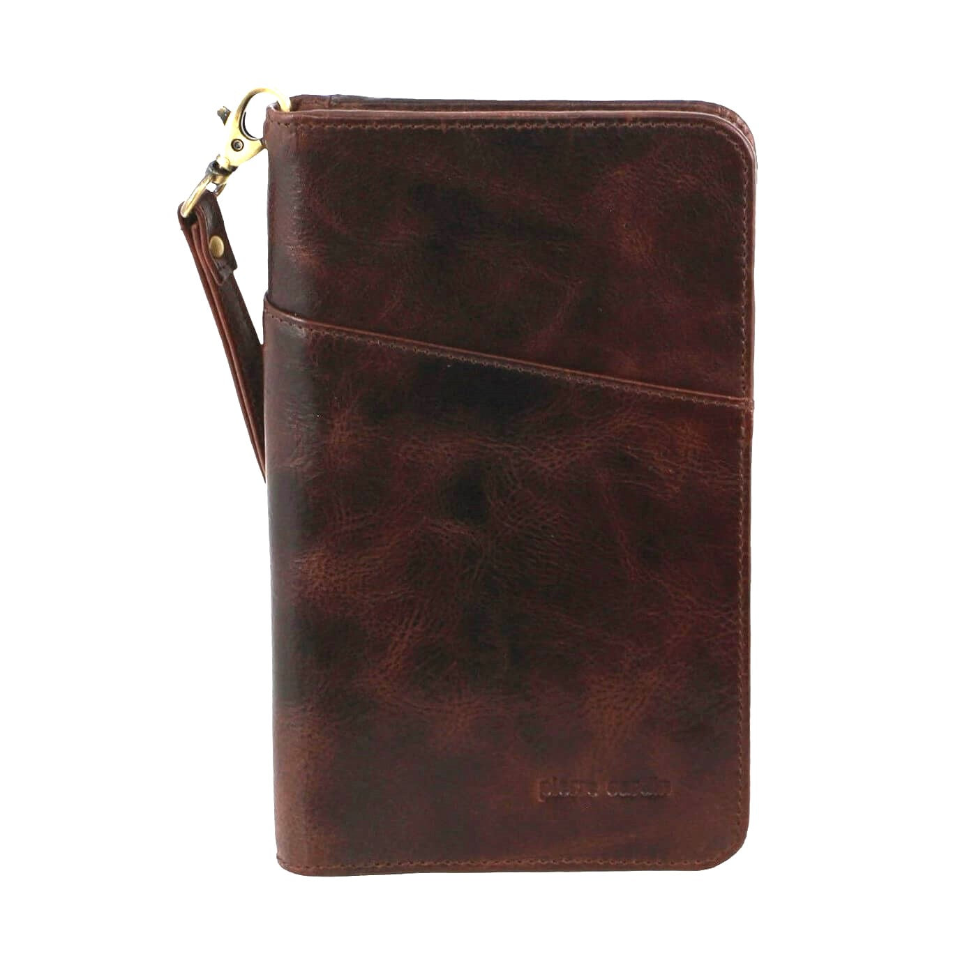 Pierre Cardin PC3911 Genuine Italian Leather Passport Wallet/Chocolate