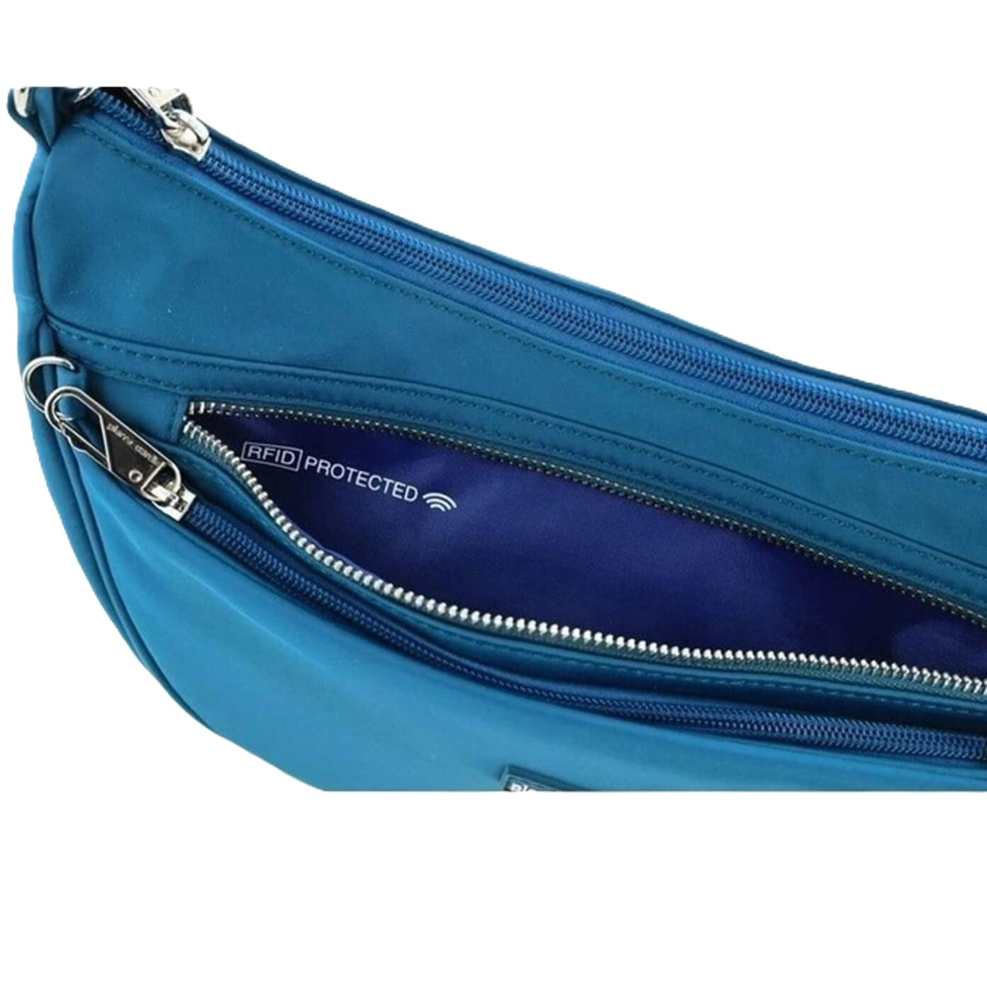 Pierre Cardin PC3942 Nylon Anti-Theft-RFID Cross Body Bag/Turquoise