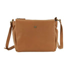 Pierre Cardin Ladies Leather Structured Crossbody Bag in Almond