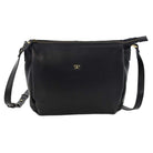 Pierre Cardin Ladies Leather Structured Crossbody Bag in Black
