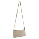 Pierre Cardin Ladies Leather Durable Crossbody Bag in Bone