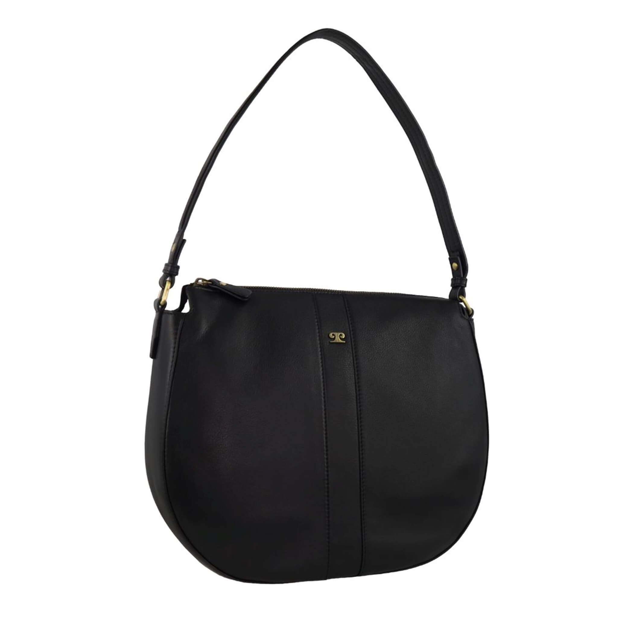 Pierre Cardin Ladies Leather Classic Hobo Bag in Black