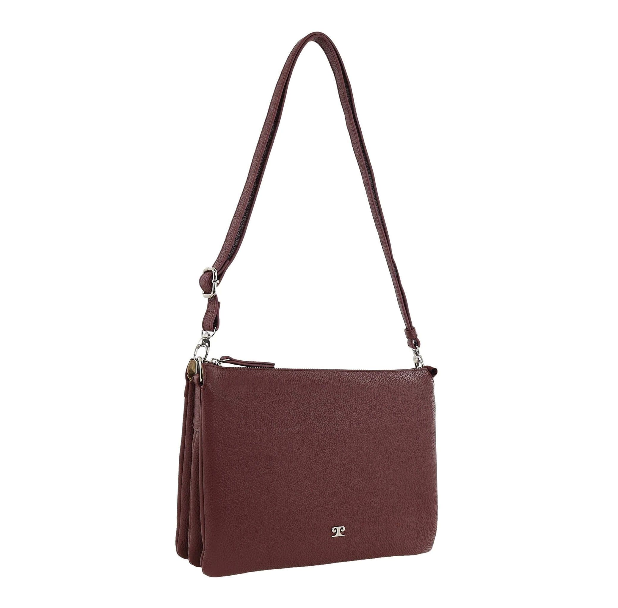 Pierre Cardin Ladies Leather Crossbody Bag in Shiraz