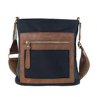 Pierre Cardin RFID Nylon Crossbody Bag In Black