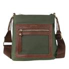 Pierre Cardin RFID Nylon Lightweight Crossbody Bag In Olive