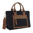 Pierre Cardin Nylon RFID Lightweight Mini Tote/Crossbody Bag In Black