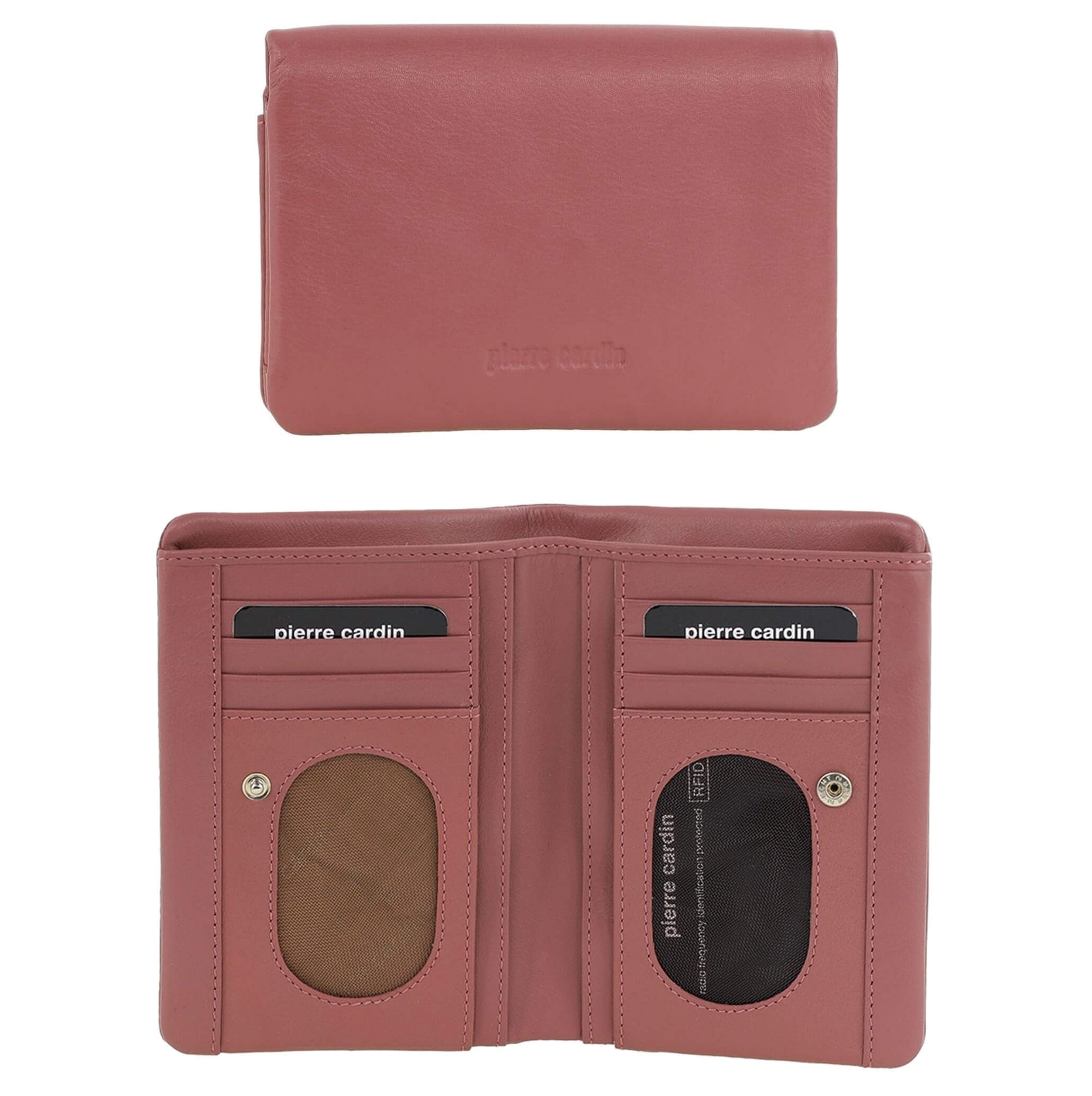 Pierre Cardin Ladies Leather Bi-fold Wallet in Blush
