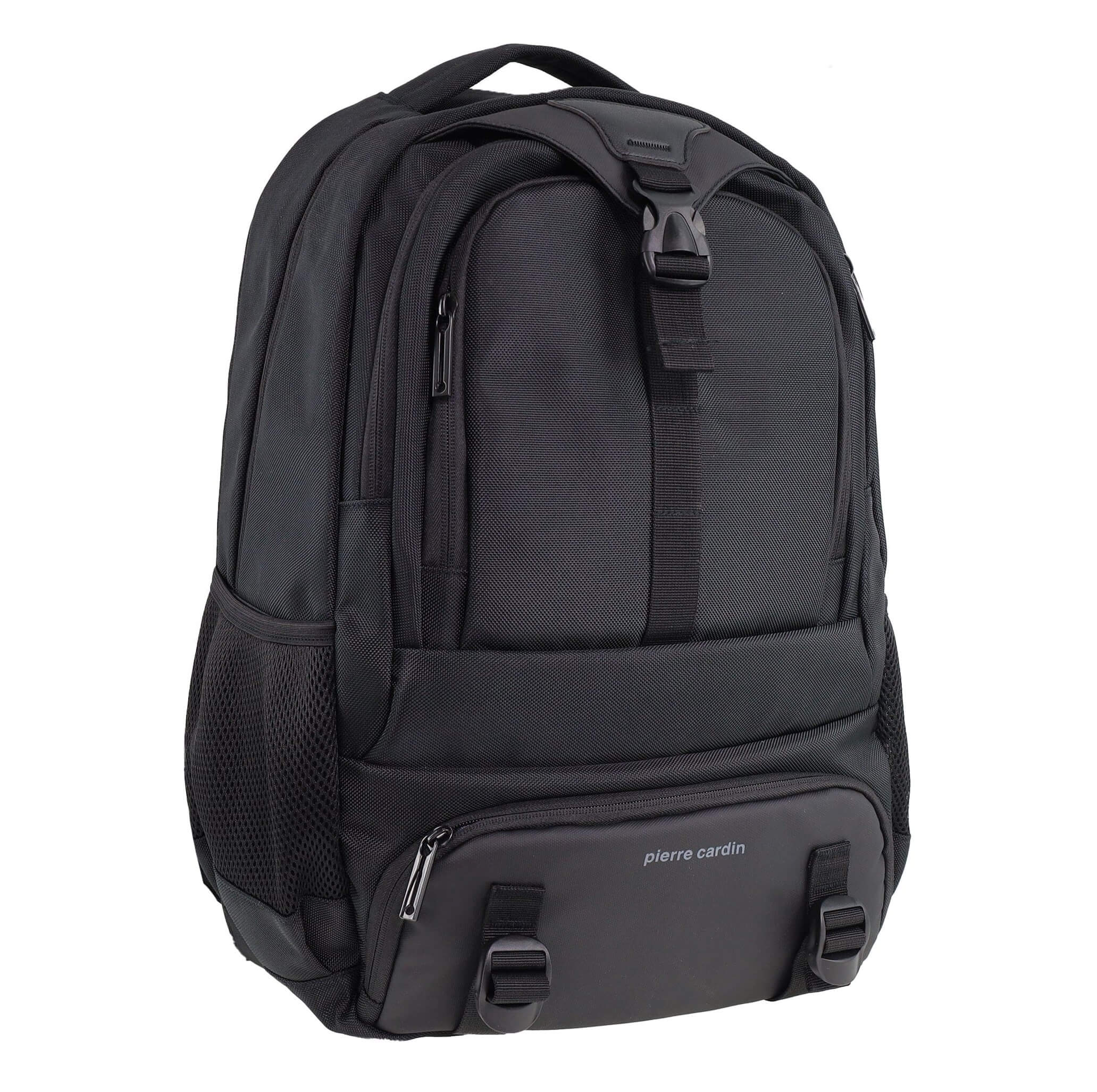 Pierre Cardin PC4088 Men's Nylon Laptop-Business Backpack in Black