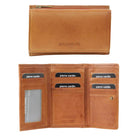 Pierre Cardin Ladies' Leather RFID Tri-fold Wallet in Cognac