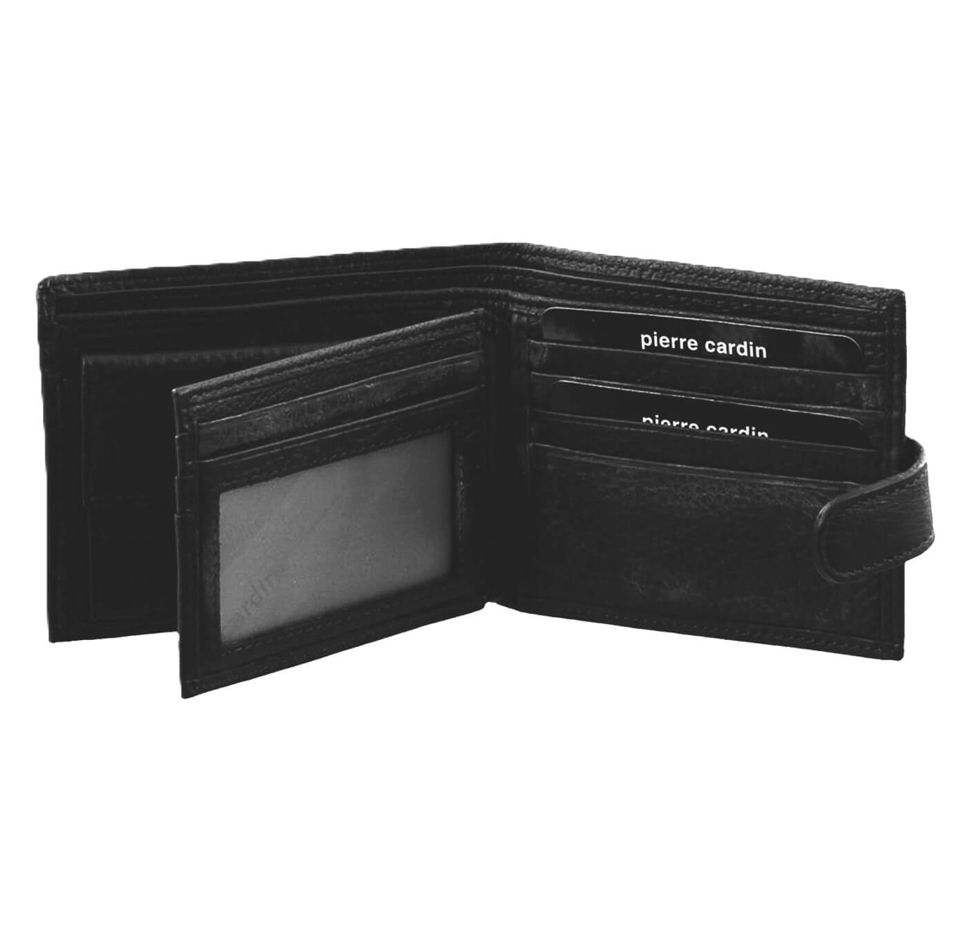 Pierre Cardin PC8780 Italian Leather Mens Wallet-Card Holder/Black