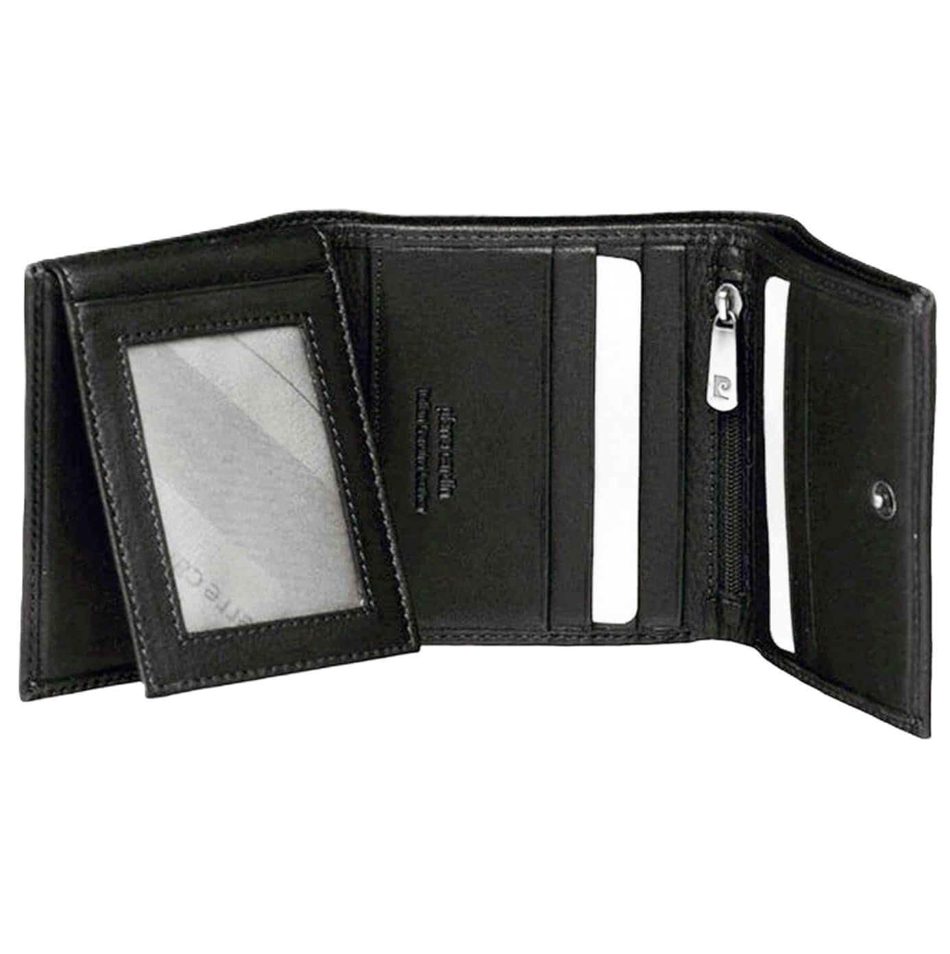 Pierre Cardin Italian Leather Men’s Tri-fold Wallet in Black