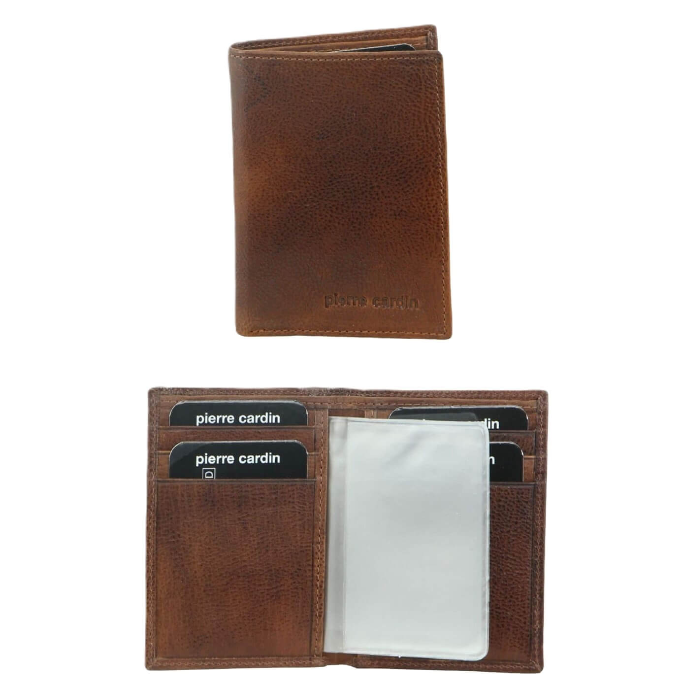Pierre Cardin Men’s Italian Leather Credit Card Holder in Cognac