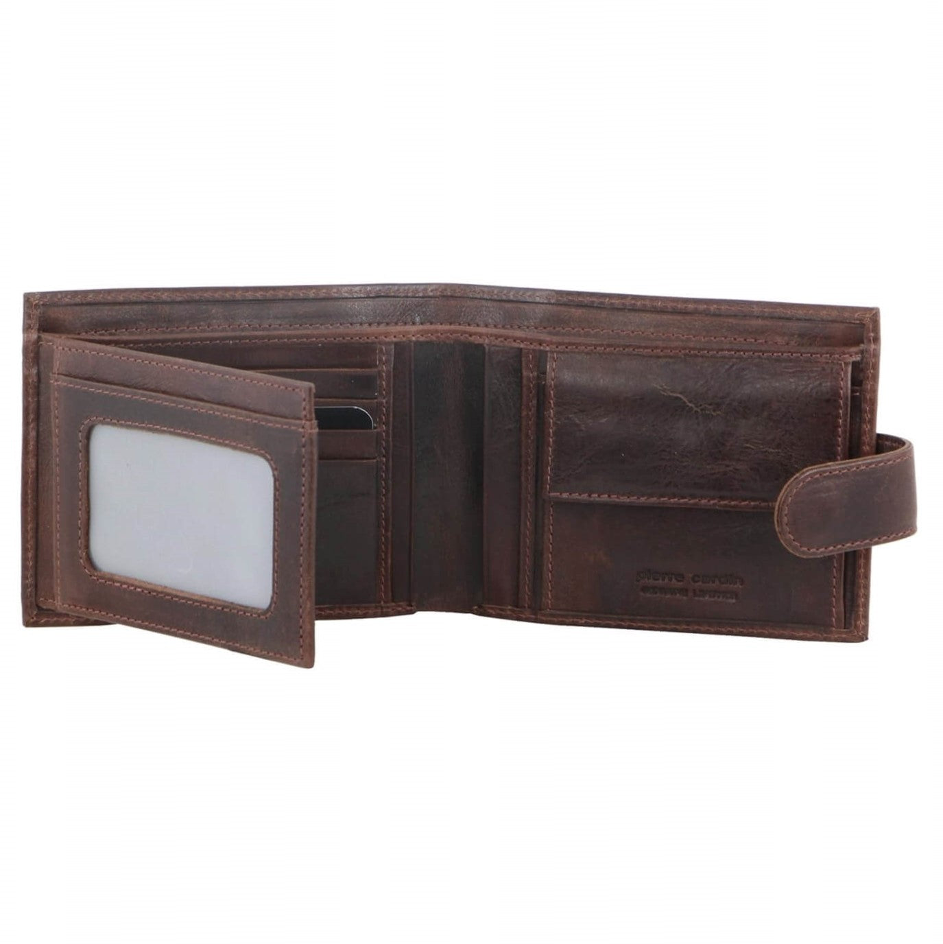 Pierre Cardin PC8874 Italian Leather Mens Tri-fold Wallet/Chocolate