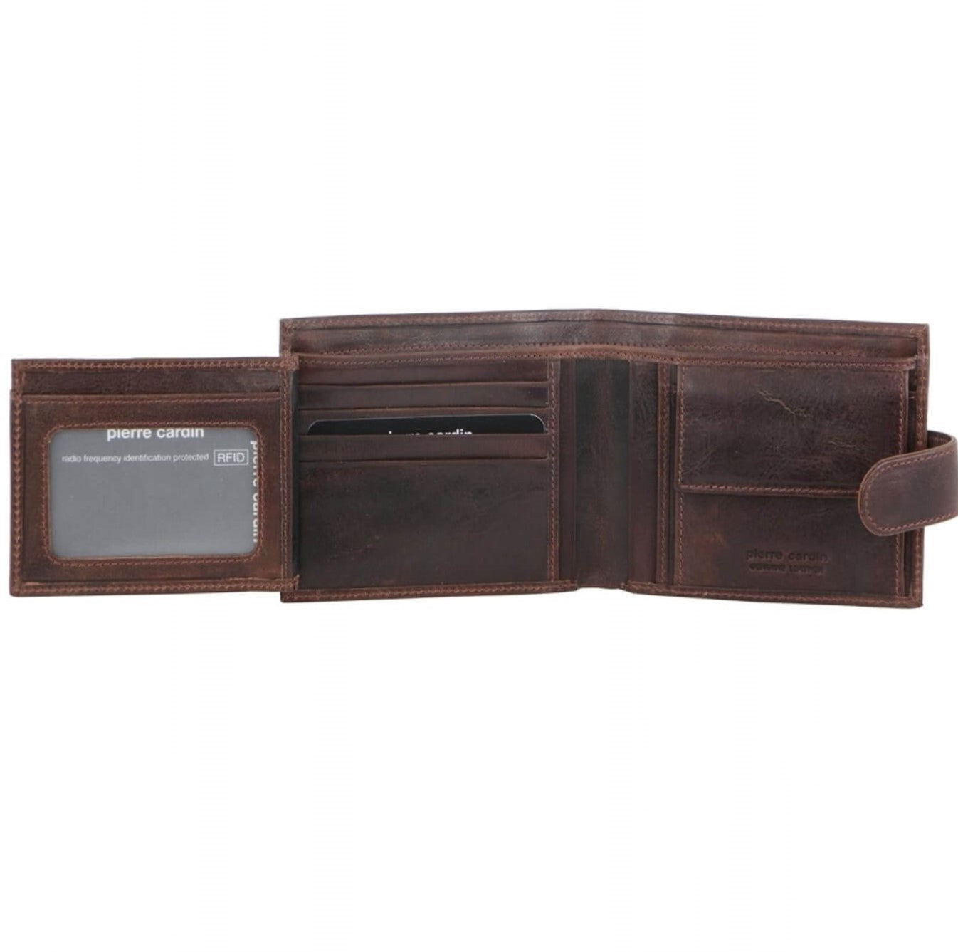 Pierre Cardin PC8874 Italian Leather Mens Tri-fold Wallet/Chocolate