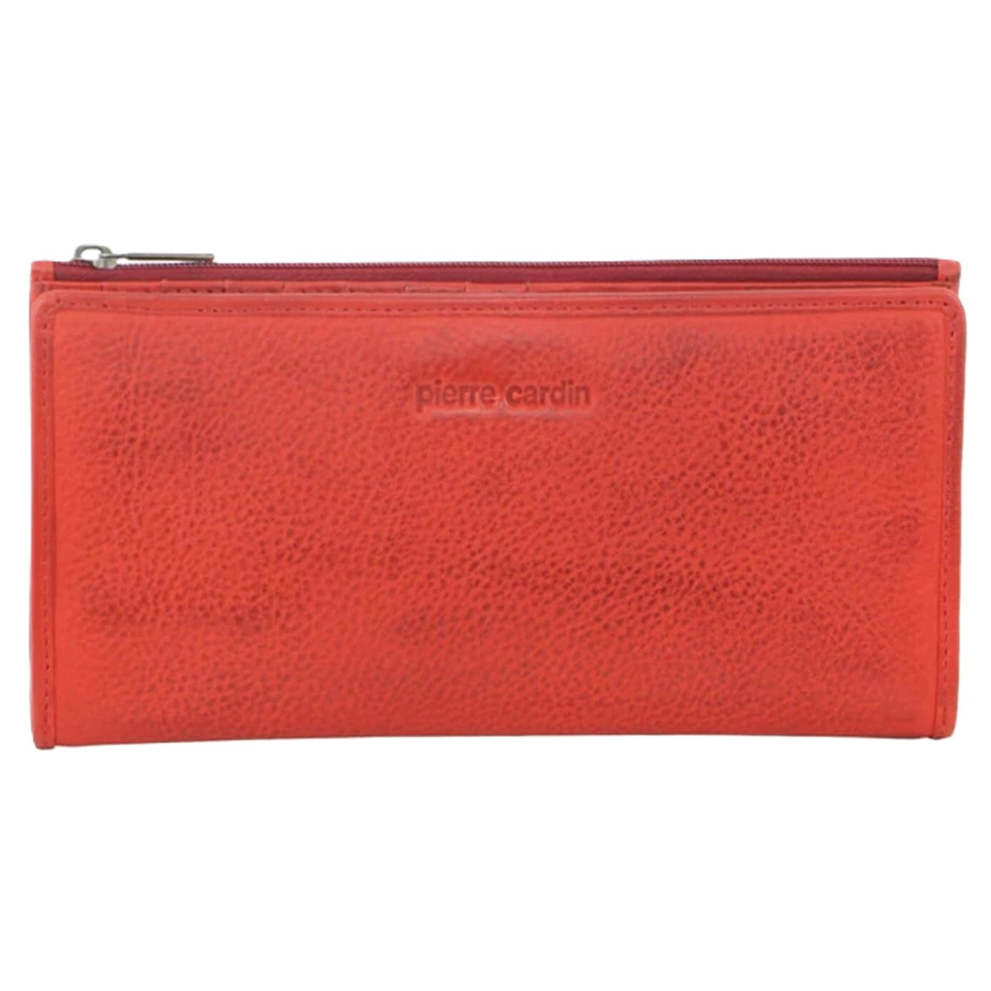 Pierre Cardin Ladies’ Italian Leather Bi-Fold Wallet in Red