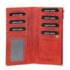 Pierre Cardin Ladies’ Italian Leather Bi-Fold Wallet in Red