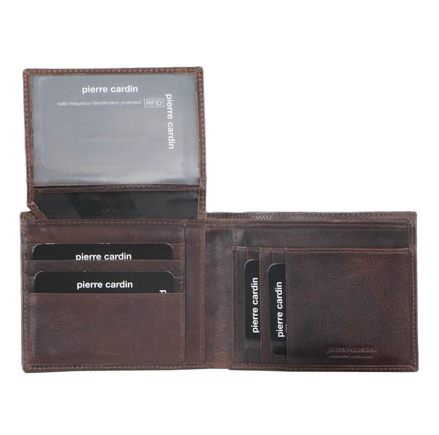 Pierre Cardin Italian Leather Men’s Bi-fold Wallet in Chocolate