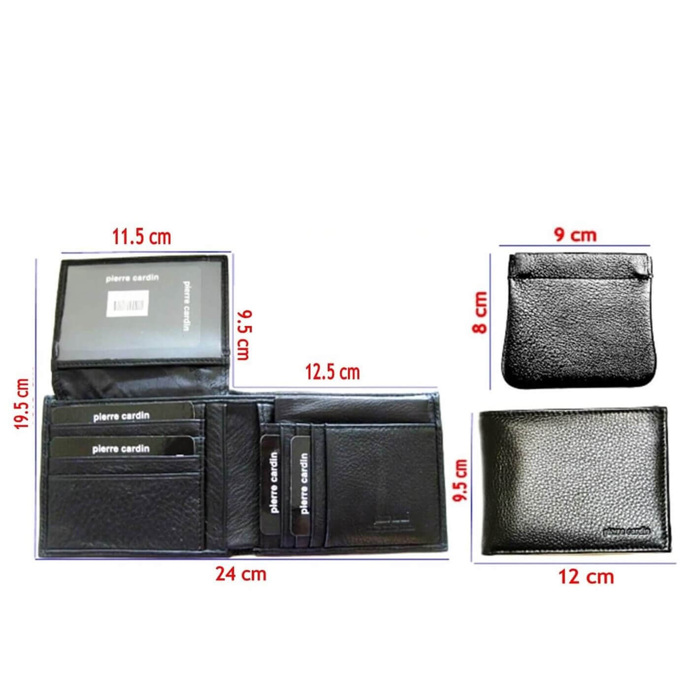 Pierre Cardin PC9449 Italian Leather Mens Wallet-Card Holder/Black