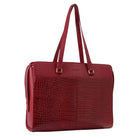 Pierre Cardin Ladies Croc-Embossed Leather Business-Laptop Bag in Red