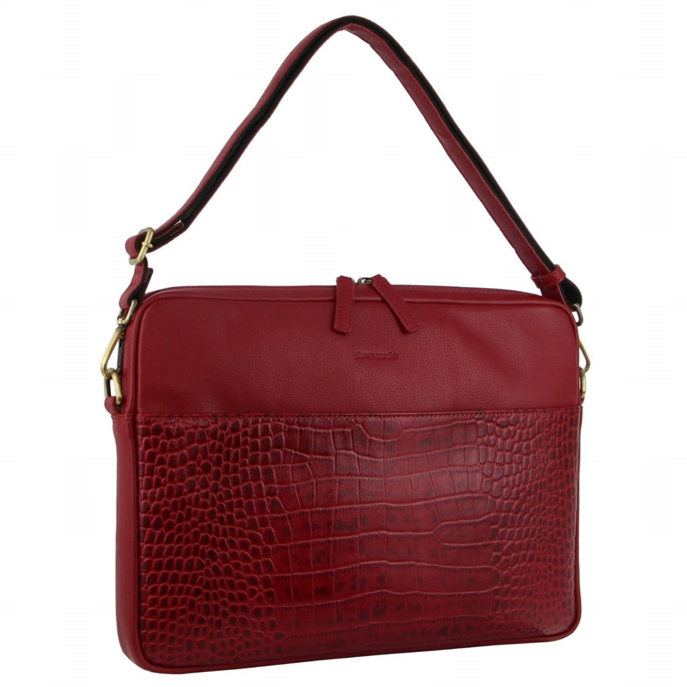 Pierre Cardin PC3497 Croc-Embossed Business-Computer Bag/Red