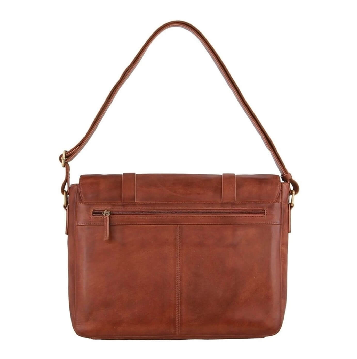 Pierre Cardin PC3830 Rustic Leather Computer Bag/Cognac