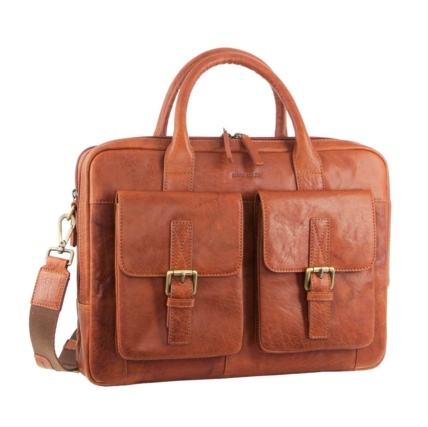 Pierre Cardin Leather Multi-Compartment Business Bag