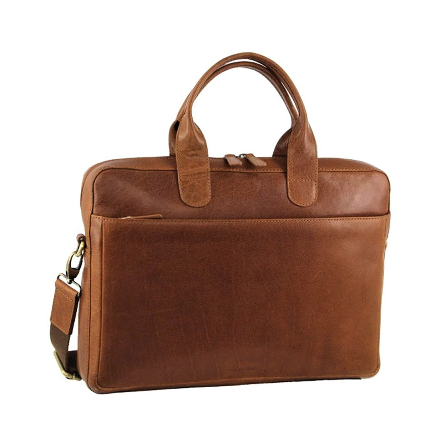 Pierre Cardin PC3620 Mens Italian Leather Computer Bag/Tan