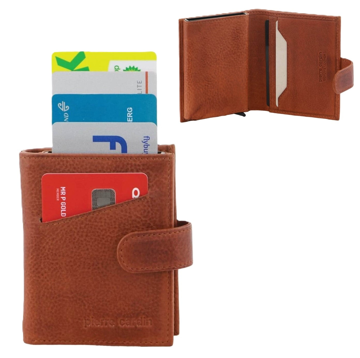 Pierre Cardin PC3644 Smart Slide Card Holder Tab Leather Wallet/Tan