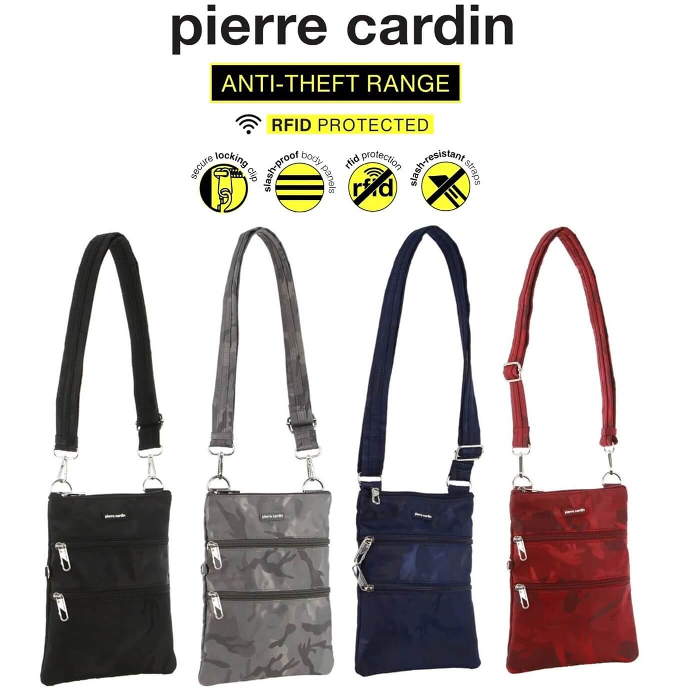 Pierre Cardin Anti-Theft Nylon Range