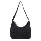 Pierre Cardin Ladies Nylon Quilted Hobo Bag in Black