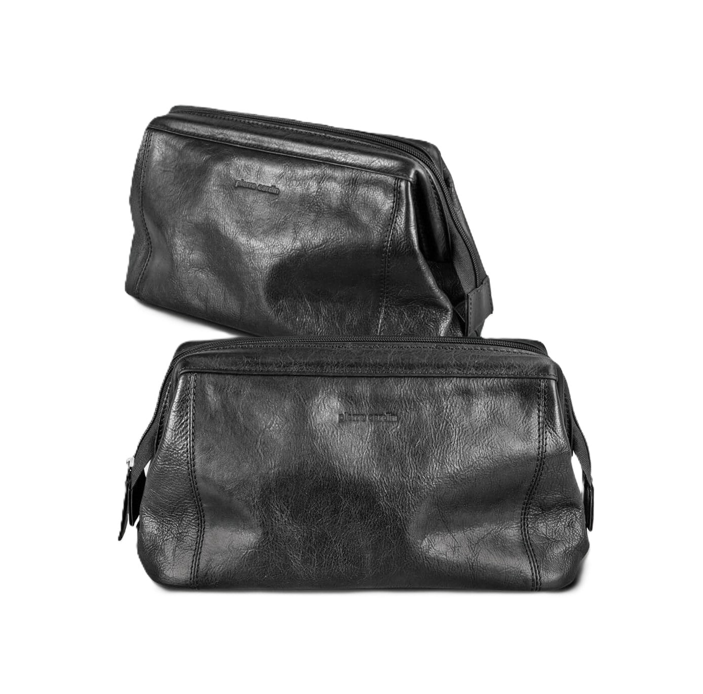 Pierre Cardin PC2803 Rustic Leather Toiletry Bag/Black