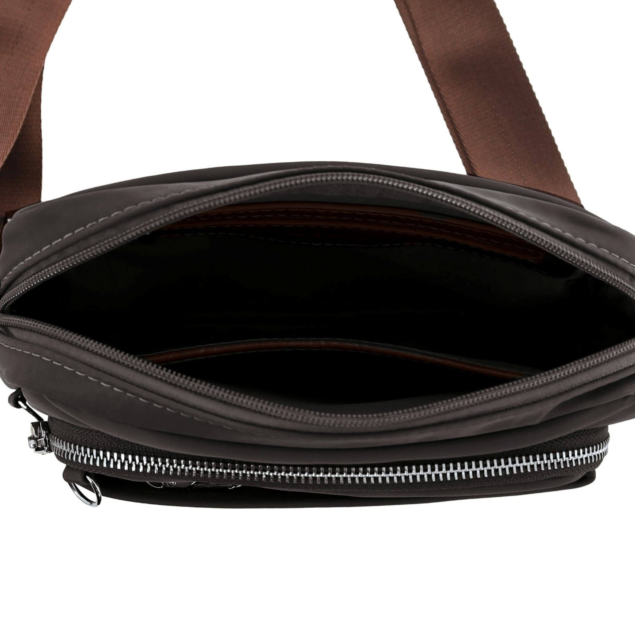 Pierre Cardin RFID Anti-Theft Nylon Crossbody Bag in Black