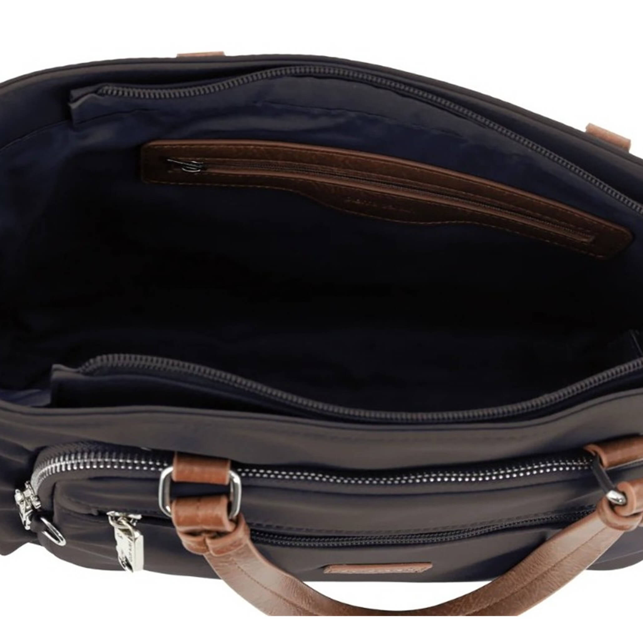 Pierre Cardin RFID Anti-Theft Nylon Crossbody Bag in Black