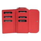 Pierre Cardin Ladies Tri-fold RFID Leather Wallet in Coral