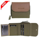 Pierre Cardin PC4029 Ladies Tri-fold Tab Wallet – Green/Taupe
