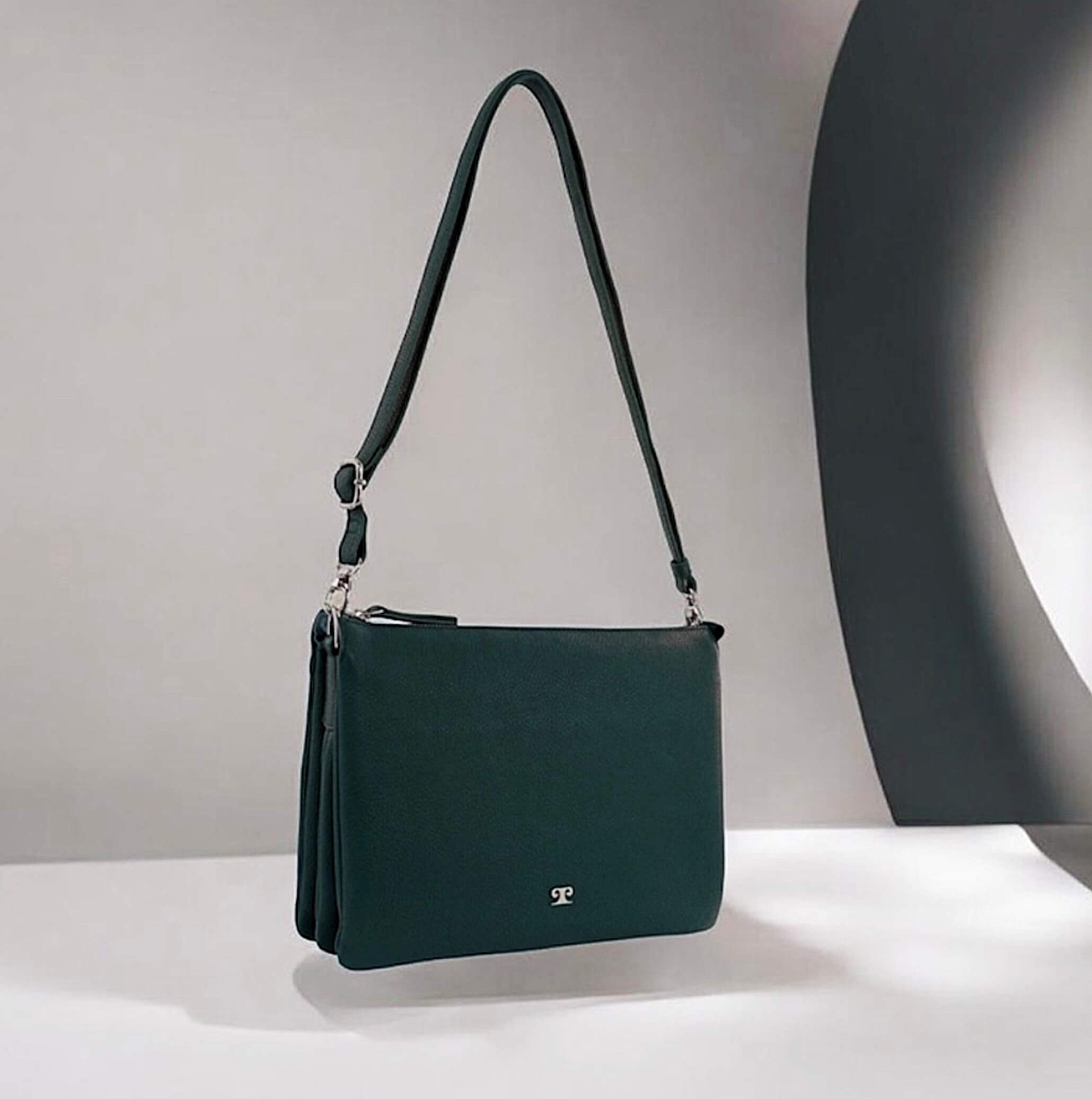 Pierre Cardin Ladies Leather Crossbody Bag in Green