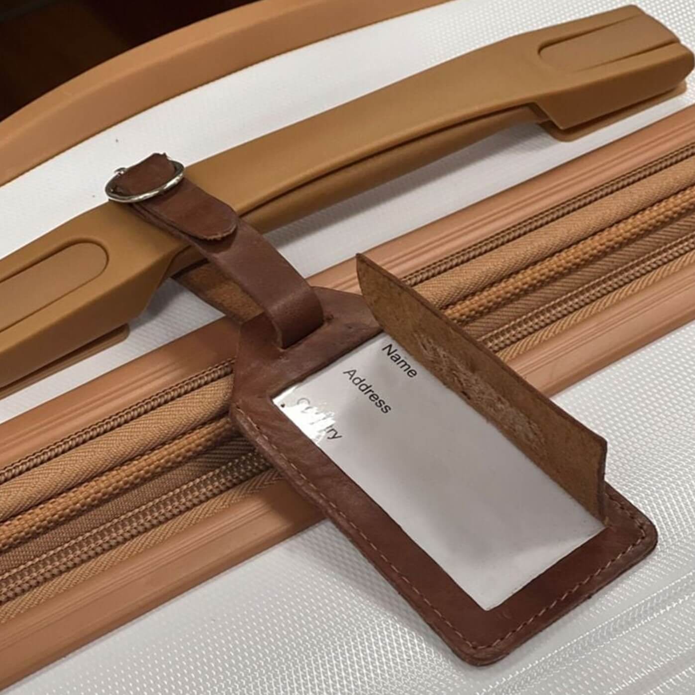 Pierre Cardin Leather Luggage Tag